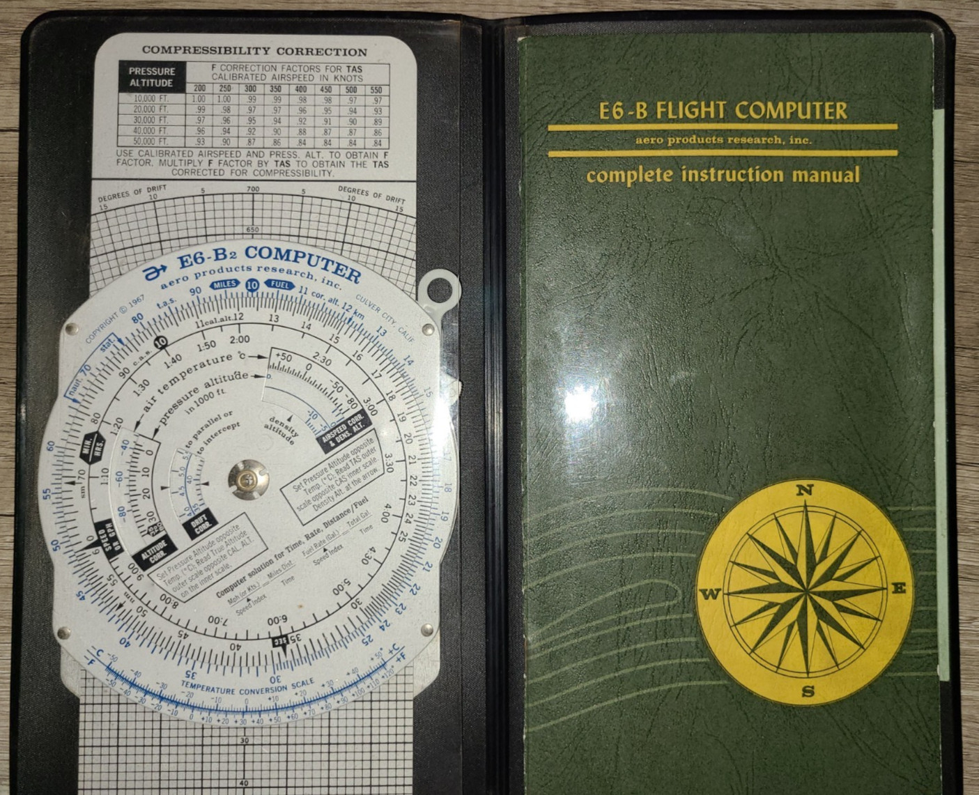 Vtg Aero Products Research # E6-B Flight Computer w instruction manual & case
