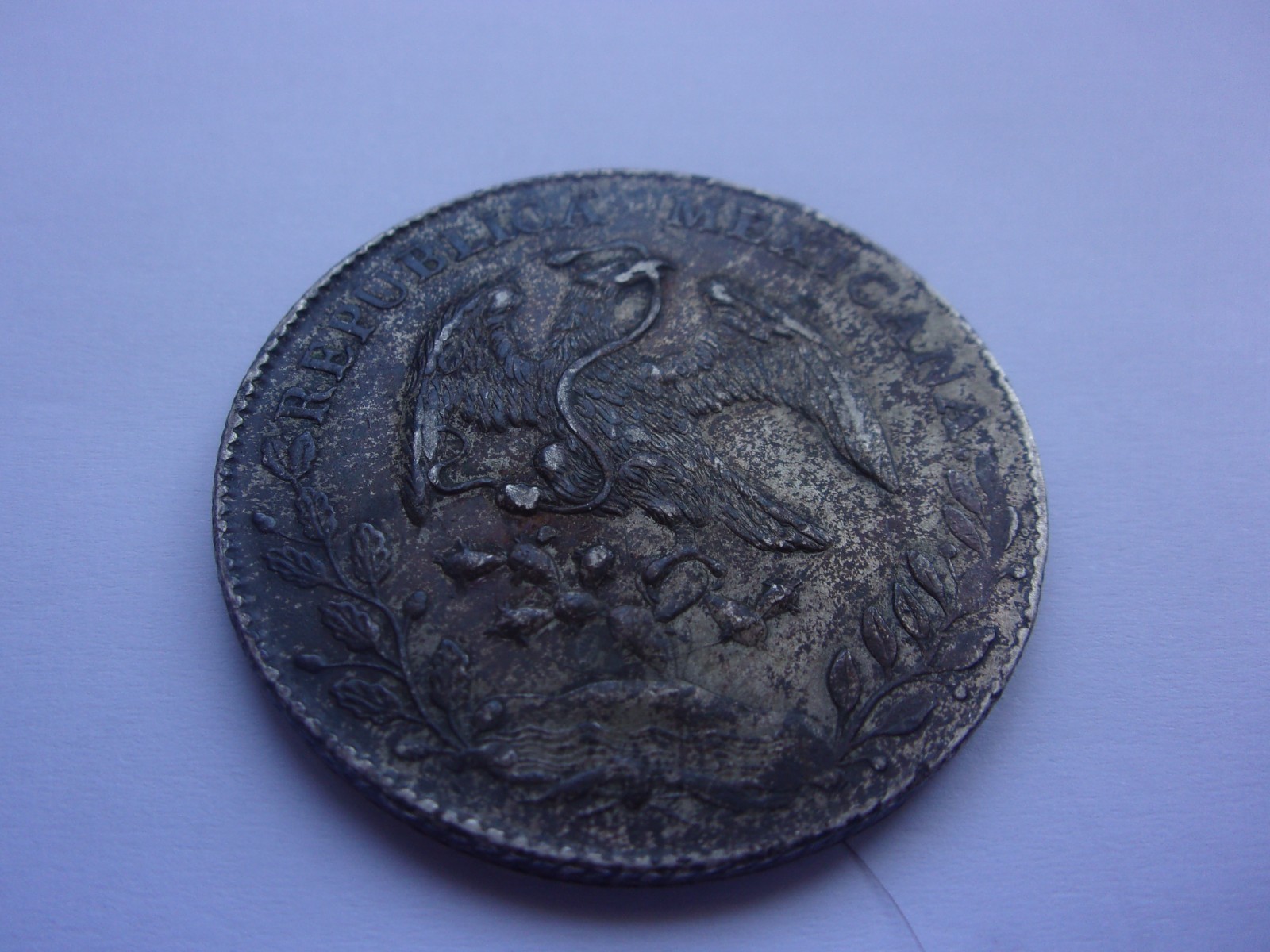 Mexico Zacatecas Zs 1890 FZ silver 8 reales 23dh30