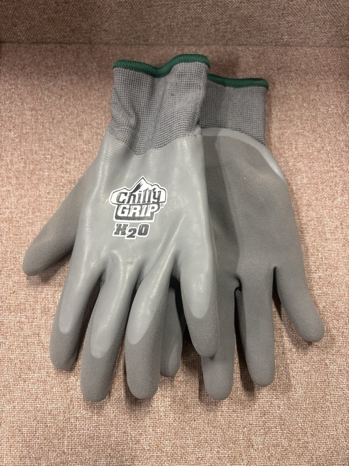 Chilly Grip H2O Cold Weather Gloves A325 Large Gray Waterproof