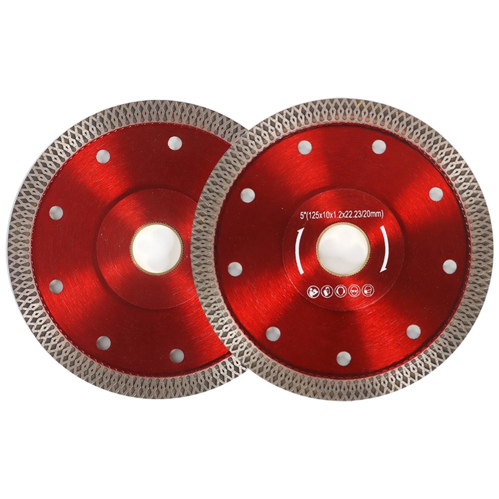 2 Pack Diamond Saw Blade Fit For Porcelain Tile Granite Marble Stone Ceramic 5"