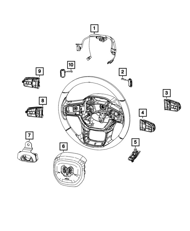 Genuine Mopar Steering Wheel Left Switch 68529639AE