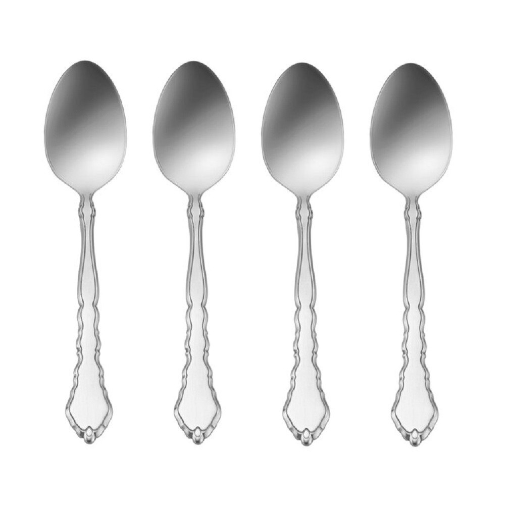 Oneida Satinique 18/8 Stainless Steel Teaspoon (Set of Four)