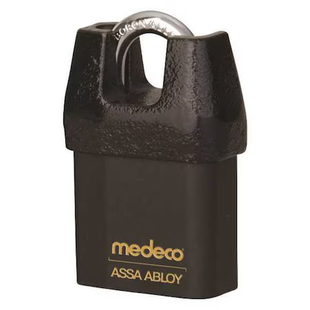 Medeco 54525R0-T-26-Dl-P Padlock, Keyed Different, Partially Hidden Shackle,