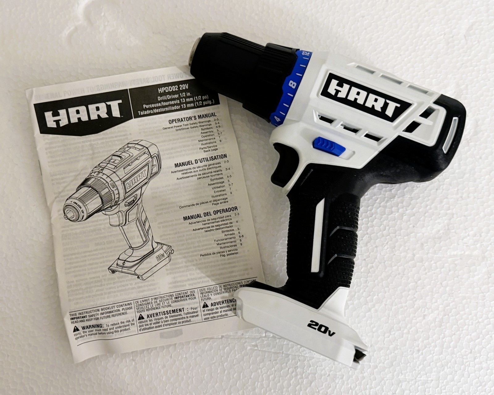 HART 20-Volt 1/2-inch Cordless Drill/Driver HPDD02 Gen 2 (Tool Only)