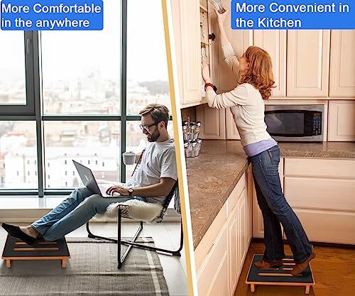 One Step Stool for Adults Seniors with Non-Slip Rubber Stepping Feet Heavy Du...