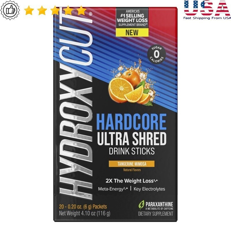 Ultra Shred Weight Loss Drink Mix Thermogenic Supplement Tangerine Mimosa 20 Ct