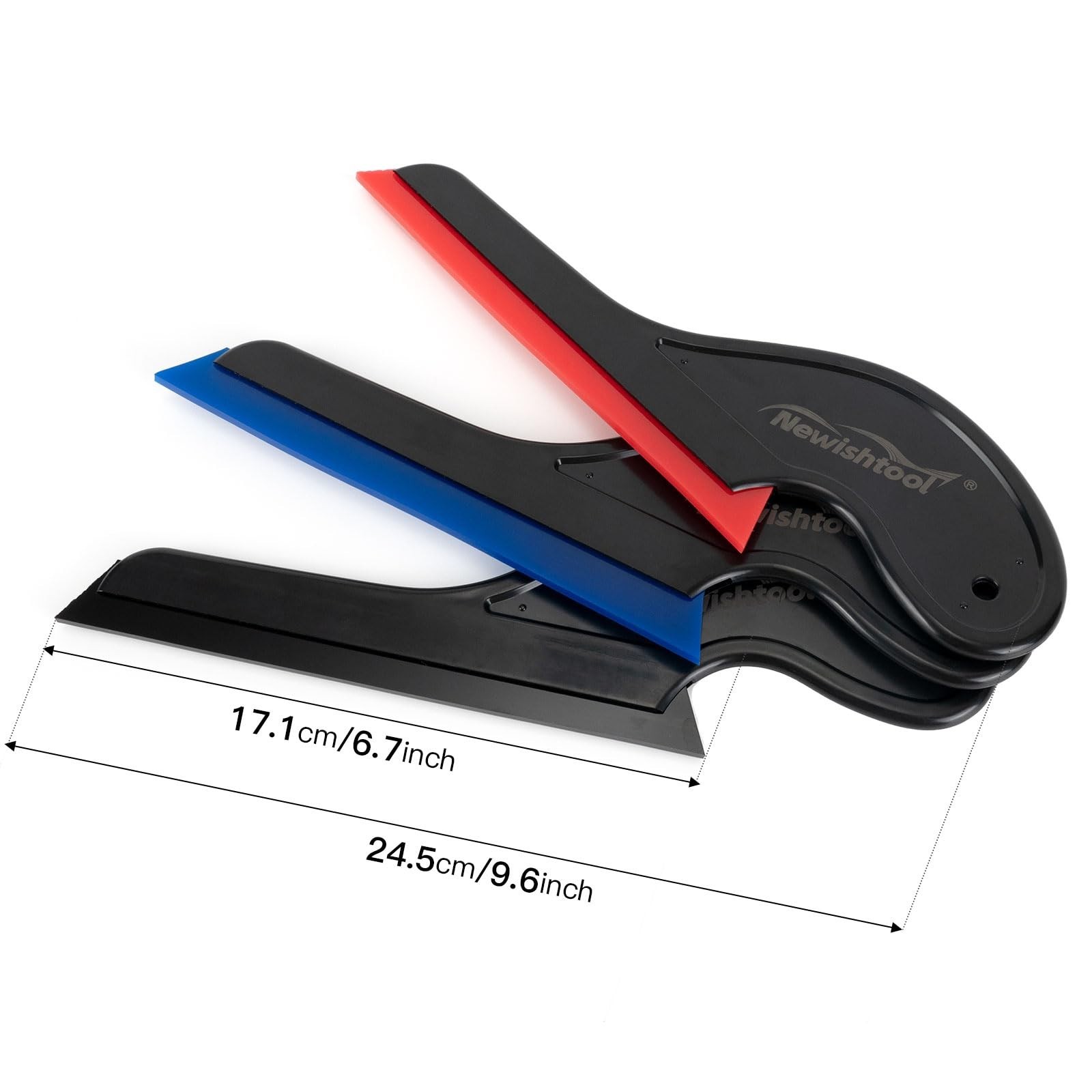3 PCS Window Tint Tools - Silicone Squeegee Set, Long Handle Water Blade for Aut