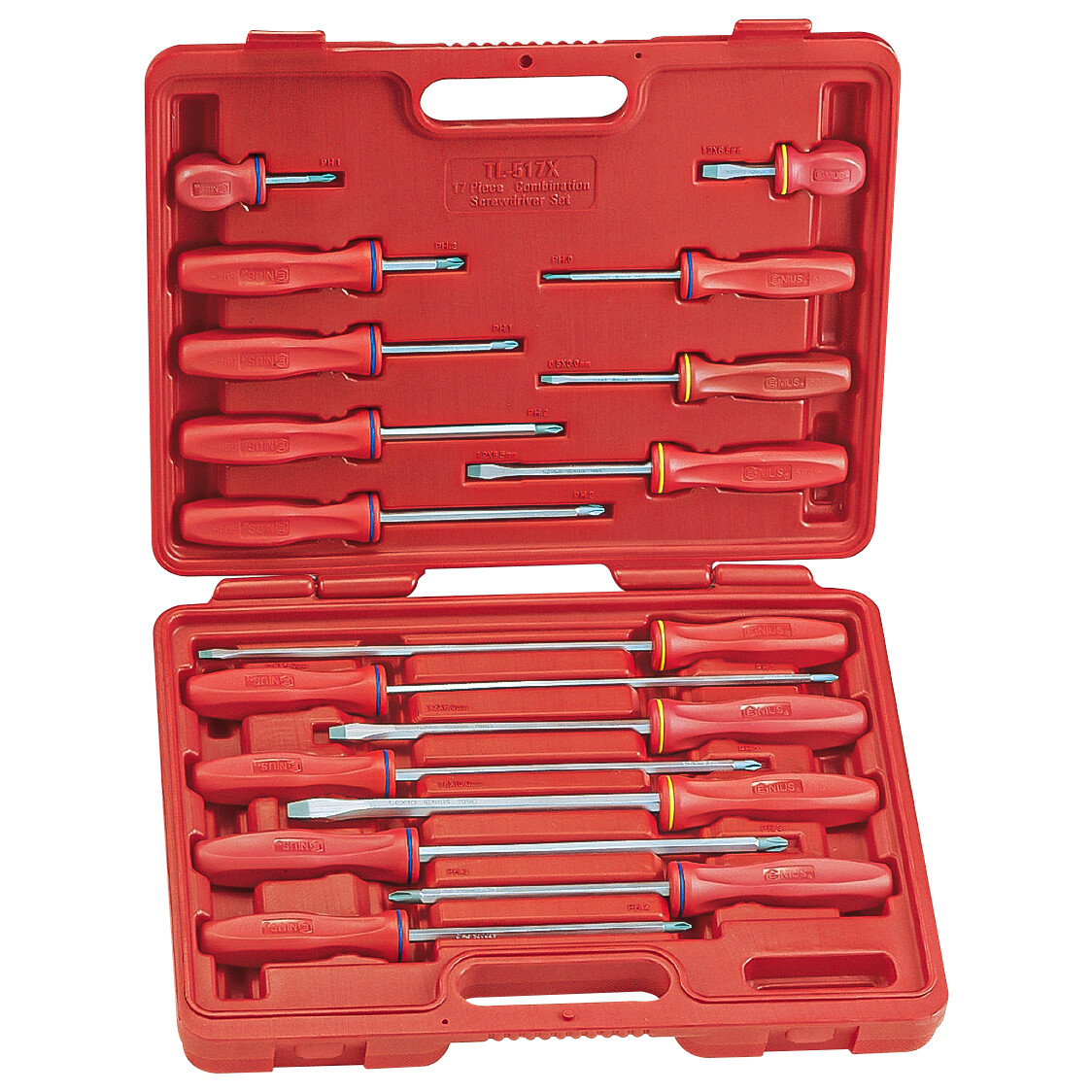 Genius Tools 17 Piece Combination Screwdriver Set - TL-517X
