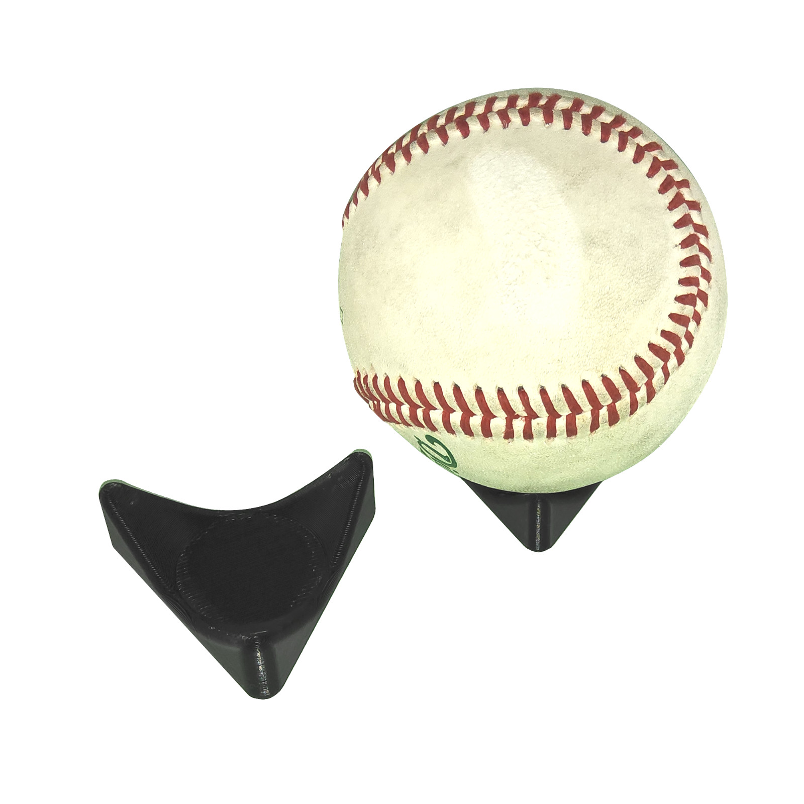 2 pc Baseball Display Stand, Mount, Holder, Trophy, Black, Triangle, Qty. 2, NEW