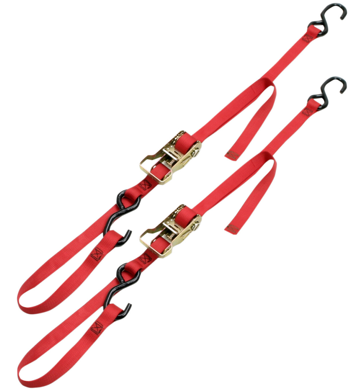 Ancra 49498-10 1" x 66" Integra Rat Pack Ratchet-Buckle Red Tie Downs 2pk