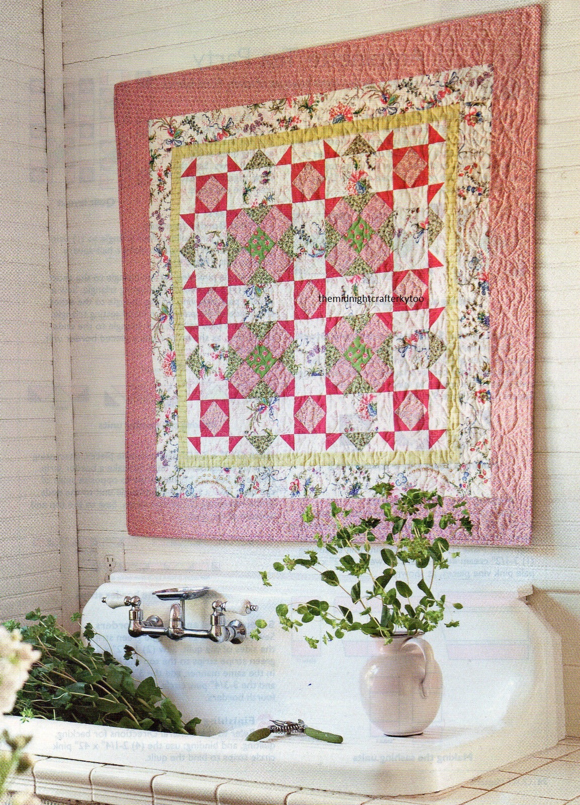 Antoinette Tea Party Quilt Pattern Pieced CT