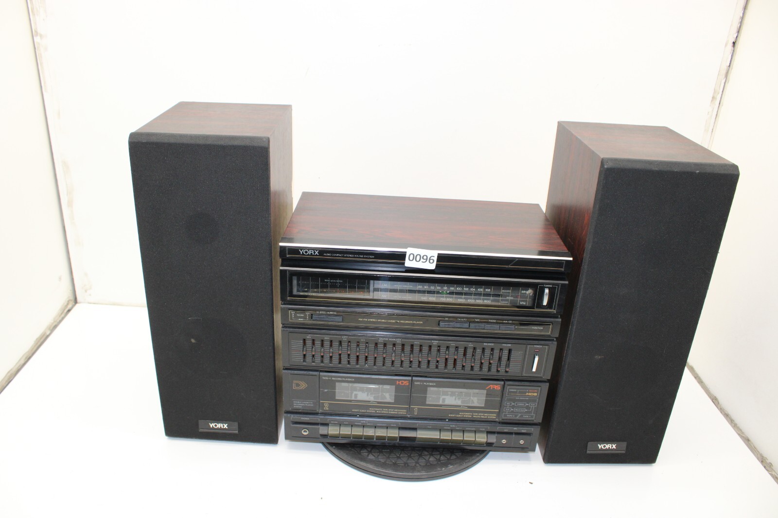 Yorx M2203B  AM-FM Multiplex Receiver Dual Cassette W/ S202A Speakers (set of 3)