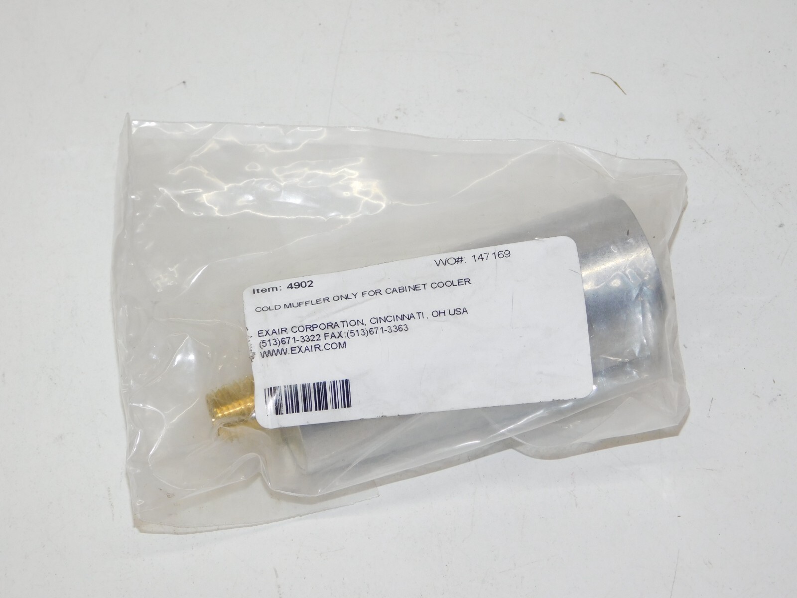 New Exair Corporation 4902 Cold Muffler for Cabinet Cooler Unit Made in USA