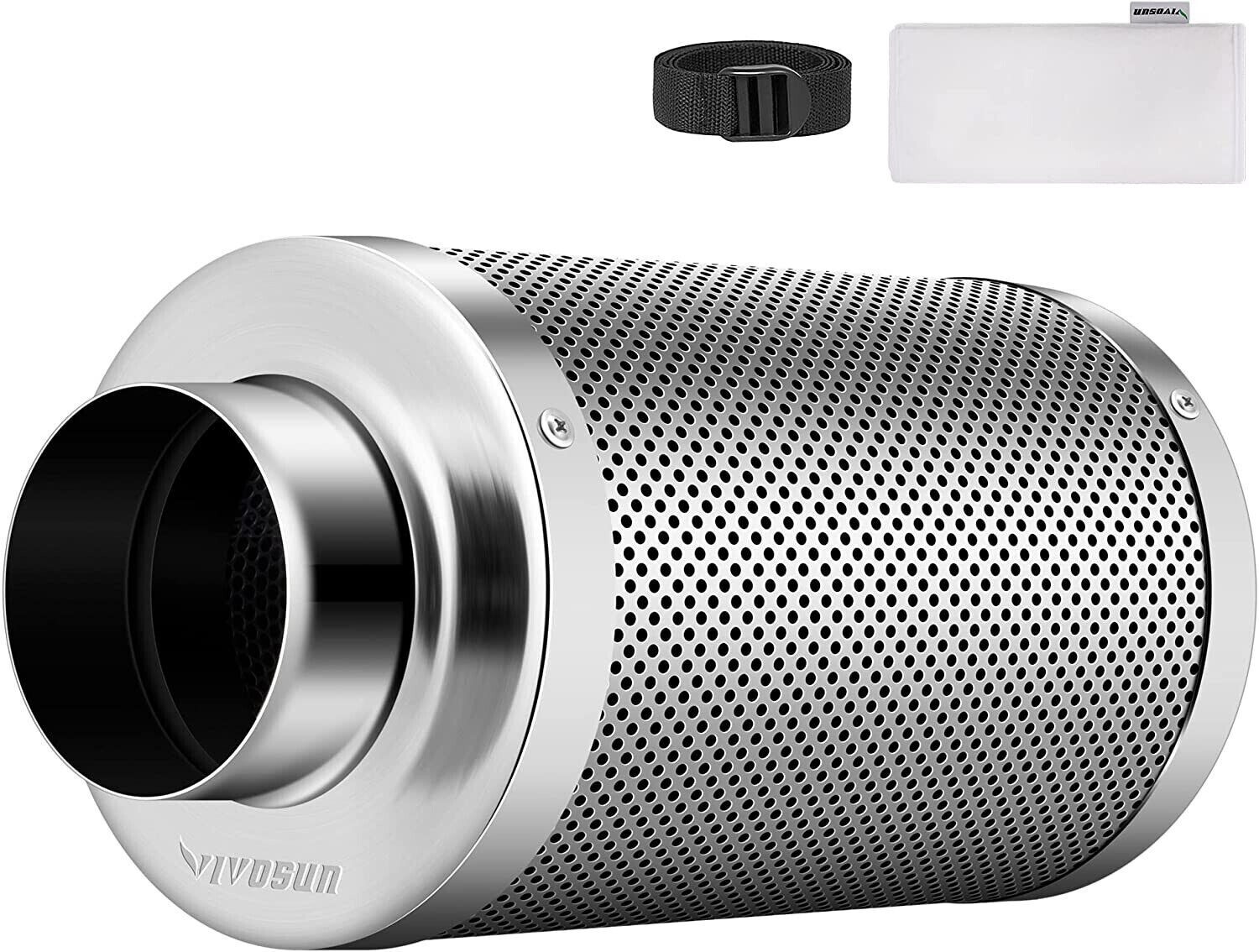 VIVOSUN 6" Inch Air Carbon Filter Virgin Charcoal for Inline Fan