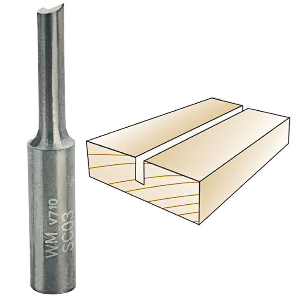 Whiteside Straight Inlay Bit, 1/4 in. SH x 5/32 in. CD x 5/8 in. CL