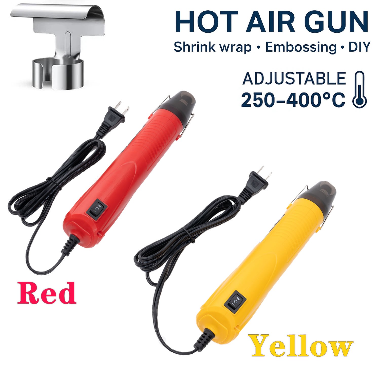 350W Mini Electric Heat Gun Portable Heat Gun for DIY Crafts Emboss Shrink 110V