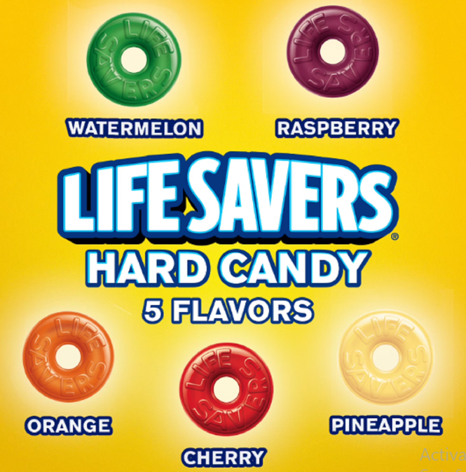 LIFE SAVERS Hard Candy, 5 Flavors Individually Wrapped Fruit Candy, Party Size,