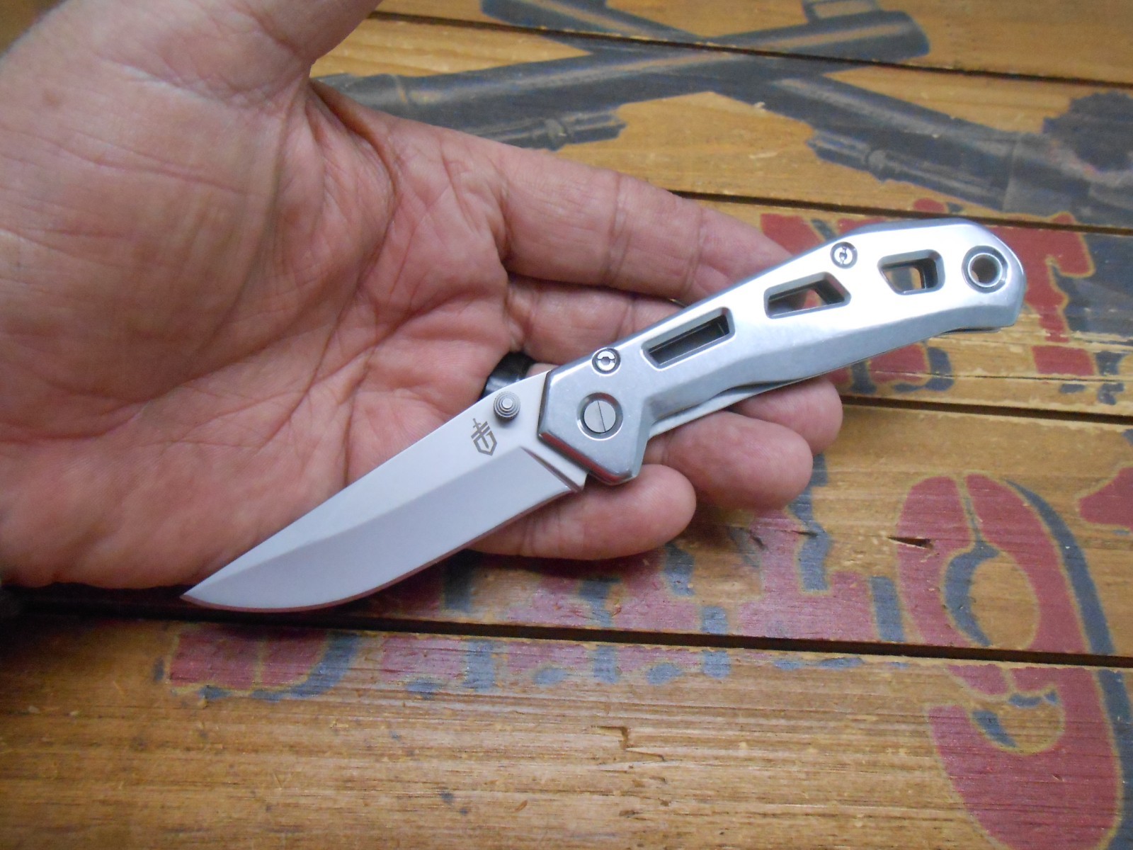 Gerber Airlift Pocket Knife Frame Lock Plain Edge Blade