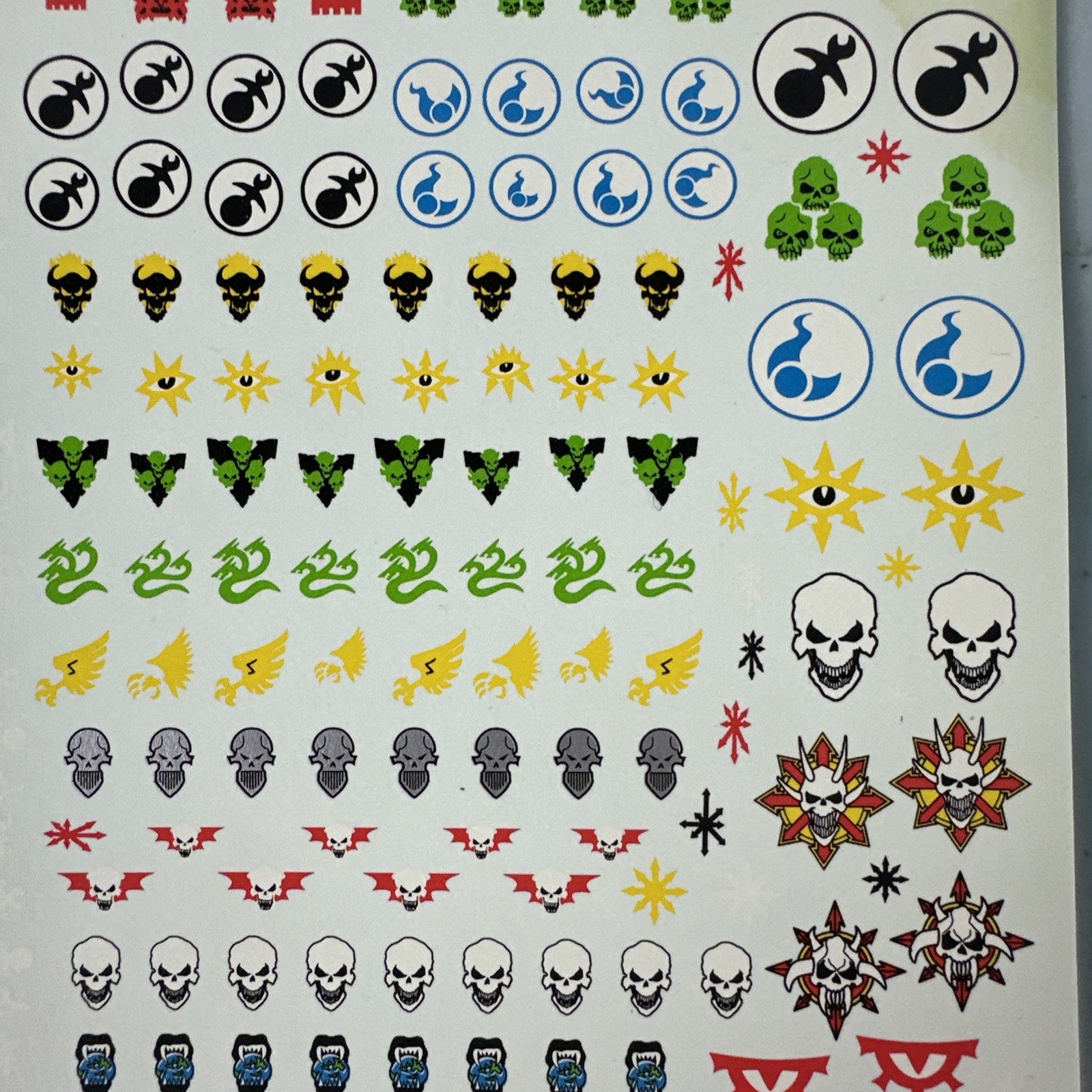 Warhammer 40k Chaos Space Marines transfer sheet - Pre-owned