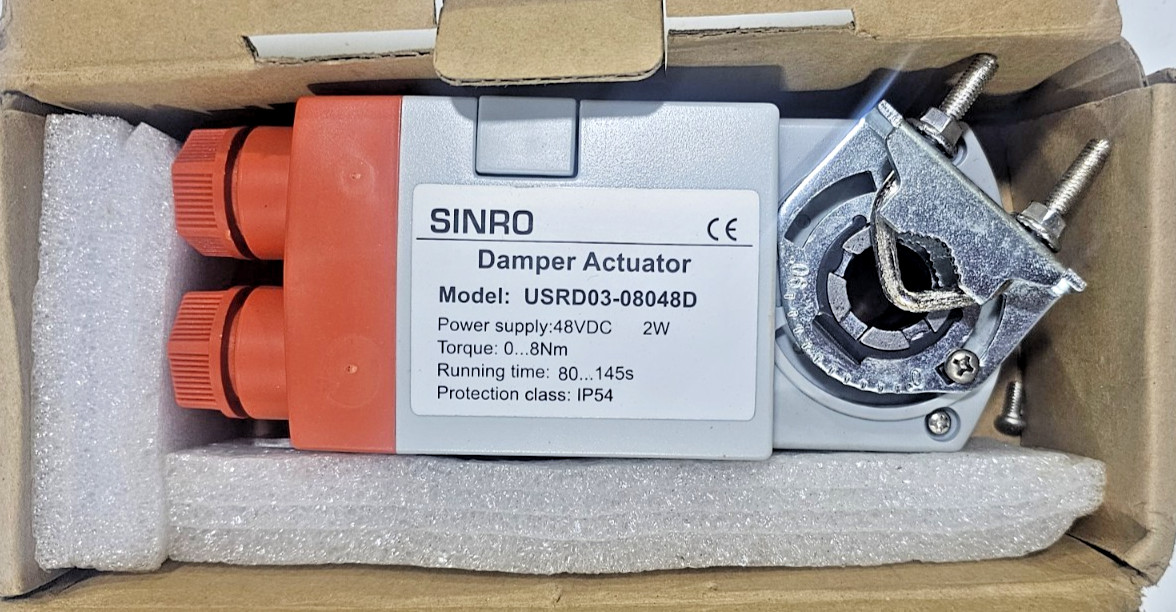 SINRO DAMPER ACTUATOR MODEL USRD03-08048D 48VDC NEW-OPEN BOX