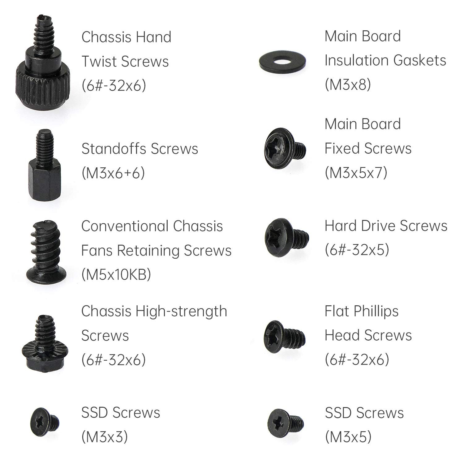 400Pcs Computer Screws Standoffs Kit SSD Screw for Universal Motherboard PC Comp