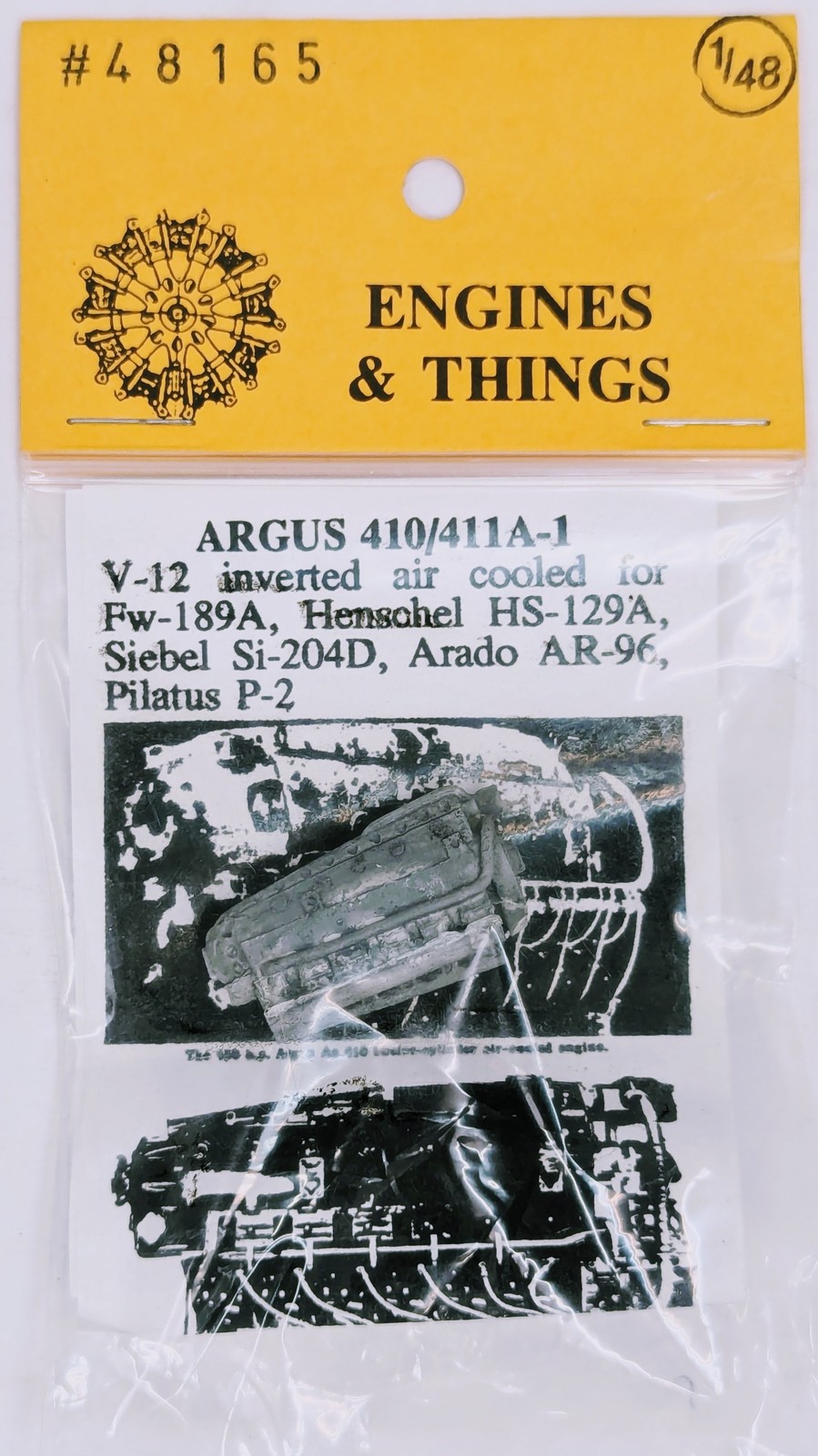 Engines & Things 1:48 Argus 410/411A-1 Engine - Kit #48165