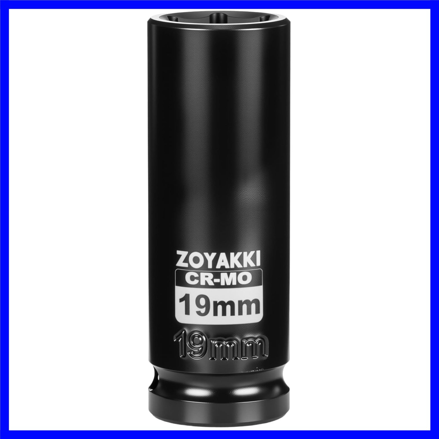 19mm 1/2" Drive Deep Socket - Chrome Molybdenum, Anti-Slip Design for Stability