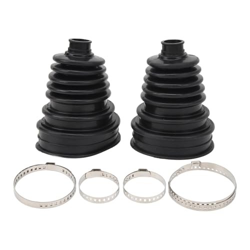 2 PCS CV Joint Boot Kit, Universal Flexible CV Axle Boot with Clamps, Constant