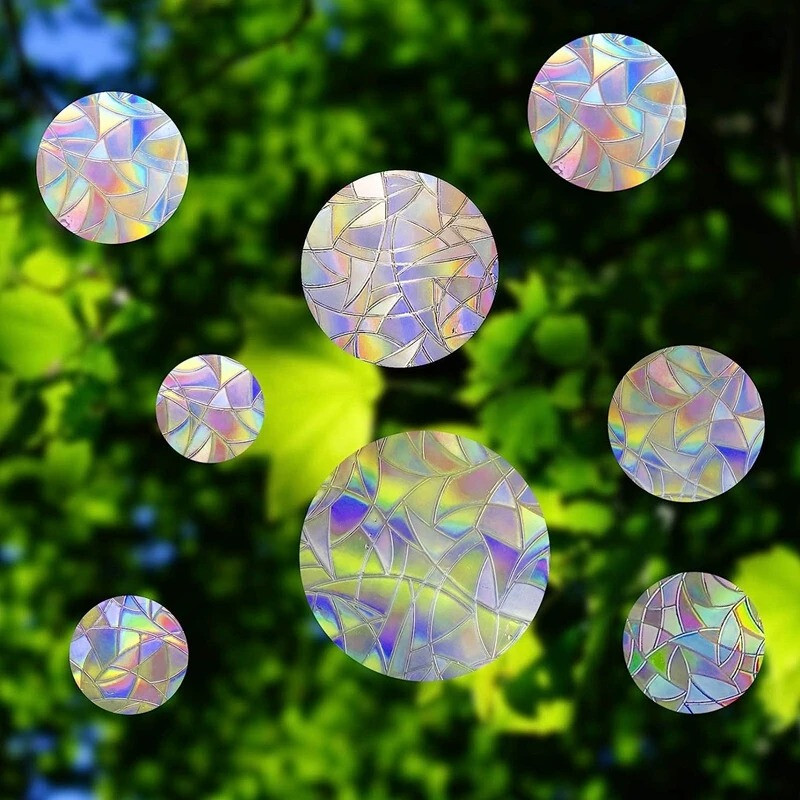 Rainbow Suncatcher Window Stickers PVC Cat Butterfly Prism Glass Wall Sticker