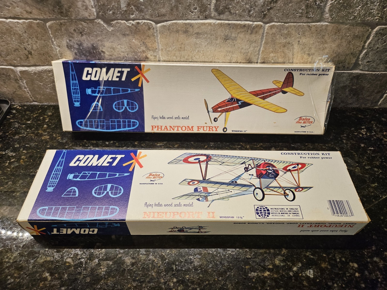 Vintage Comet "PHANTOM FURY"  32" WS & Comet NIEUPORT II 13 3/8"WS -Read Below-