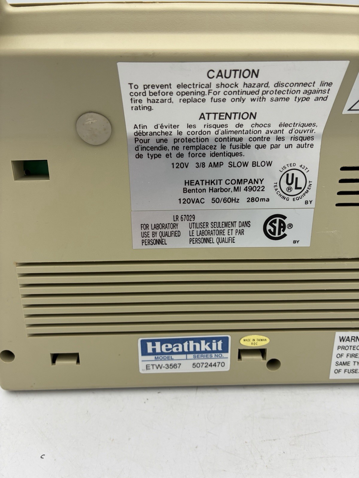 Heathkit ETW-3567 Accessory Backpack