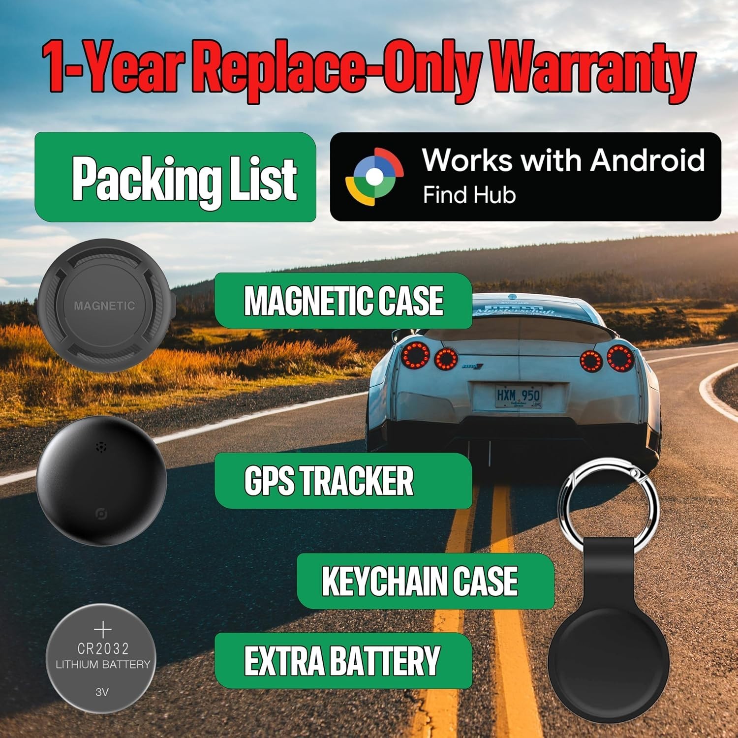 GPS Tracker for Cars & Motorcycles - Compact, Subscription-Free Tracking Device