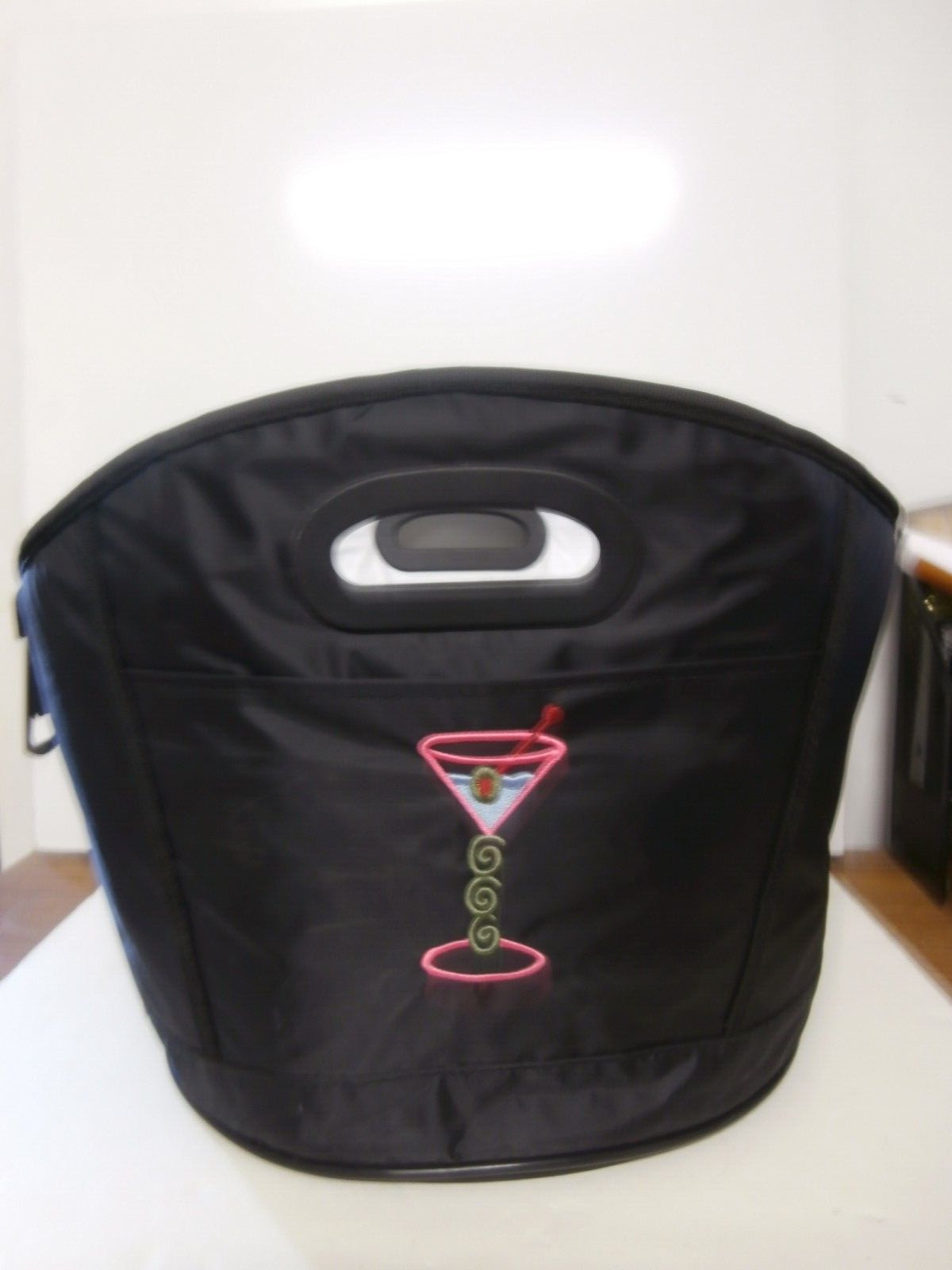 Insulated Beverage Bucket Bottle Opener Cooler Soft Sided Black Martini Tub