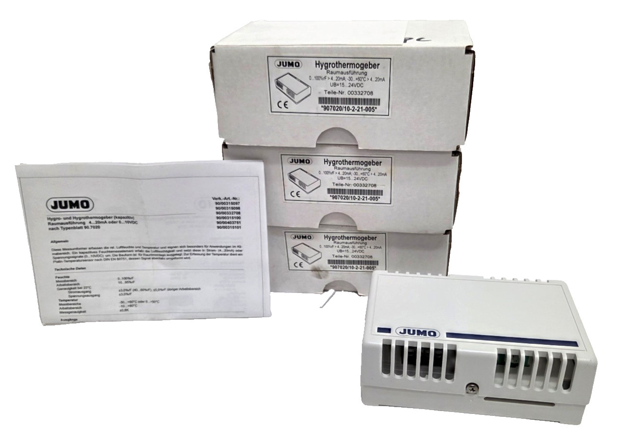 New Jumo Hygrothermometer 907020/10-2-21-005, 4..20mA, 15..24VDC