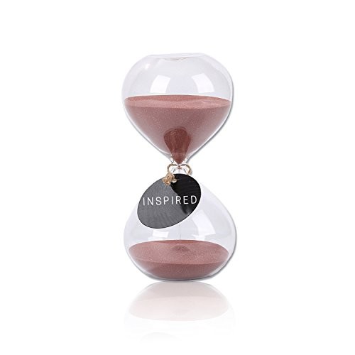 60 Minute Clear Glass Hourglass Timer 6.3 Inch Sand Timer for Home Office Decor