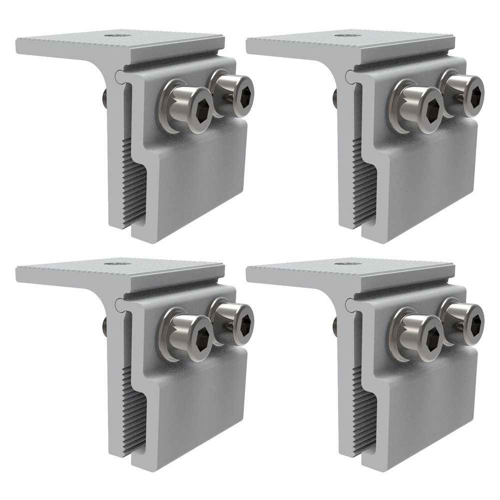 Aluminum Solar Mounting Clamp Compatible with Standing Seam Metal Roofs