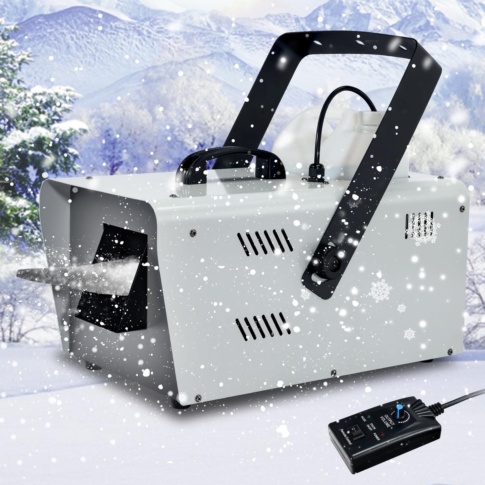 Snow Machine 1500W Snow Making Machine Snowflake Maker for Christmas Wedding ...