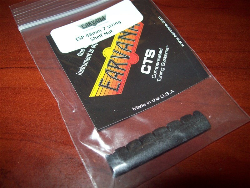 NEW - Earvana 48mm Drop-In Nut For 7-String ESP - BLACK