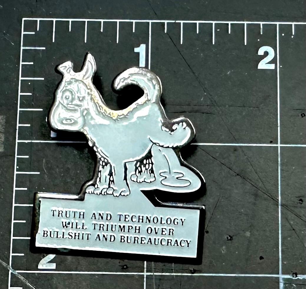 Panamsat Satellite Company Mascot Pin. Spot the Dog