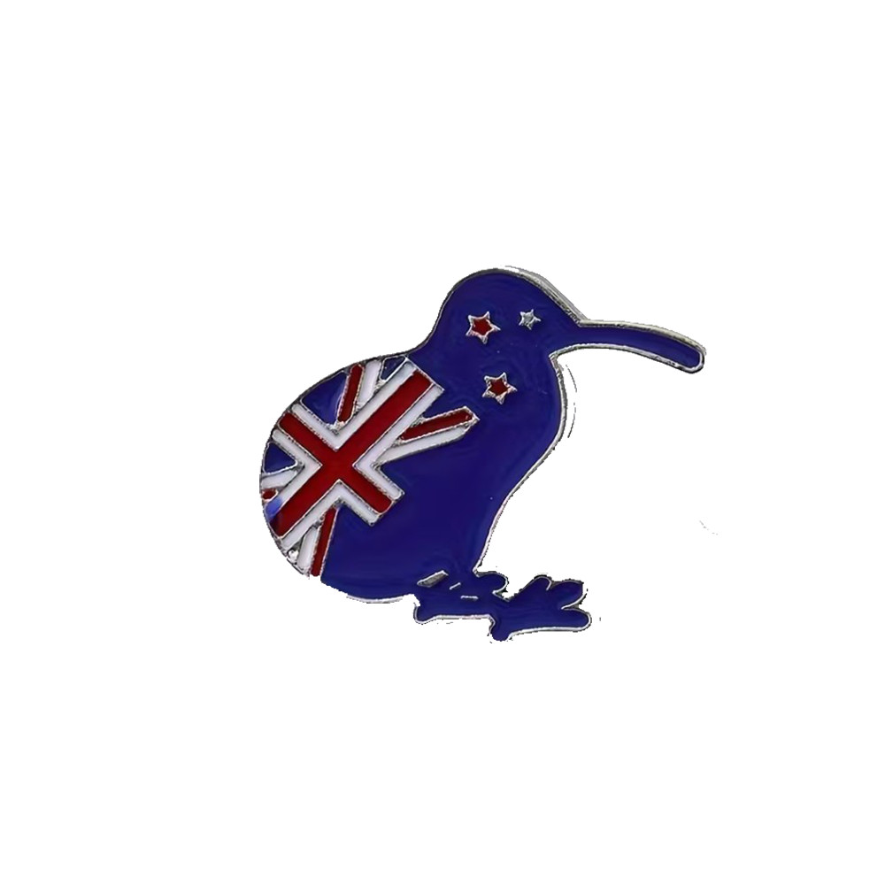 New Zealand Pin Kiwi Bird Pin Flag Flag Pin New Zealand Badge