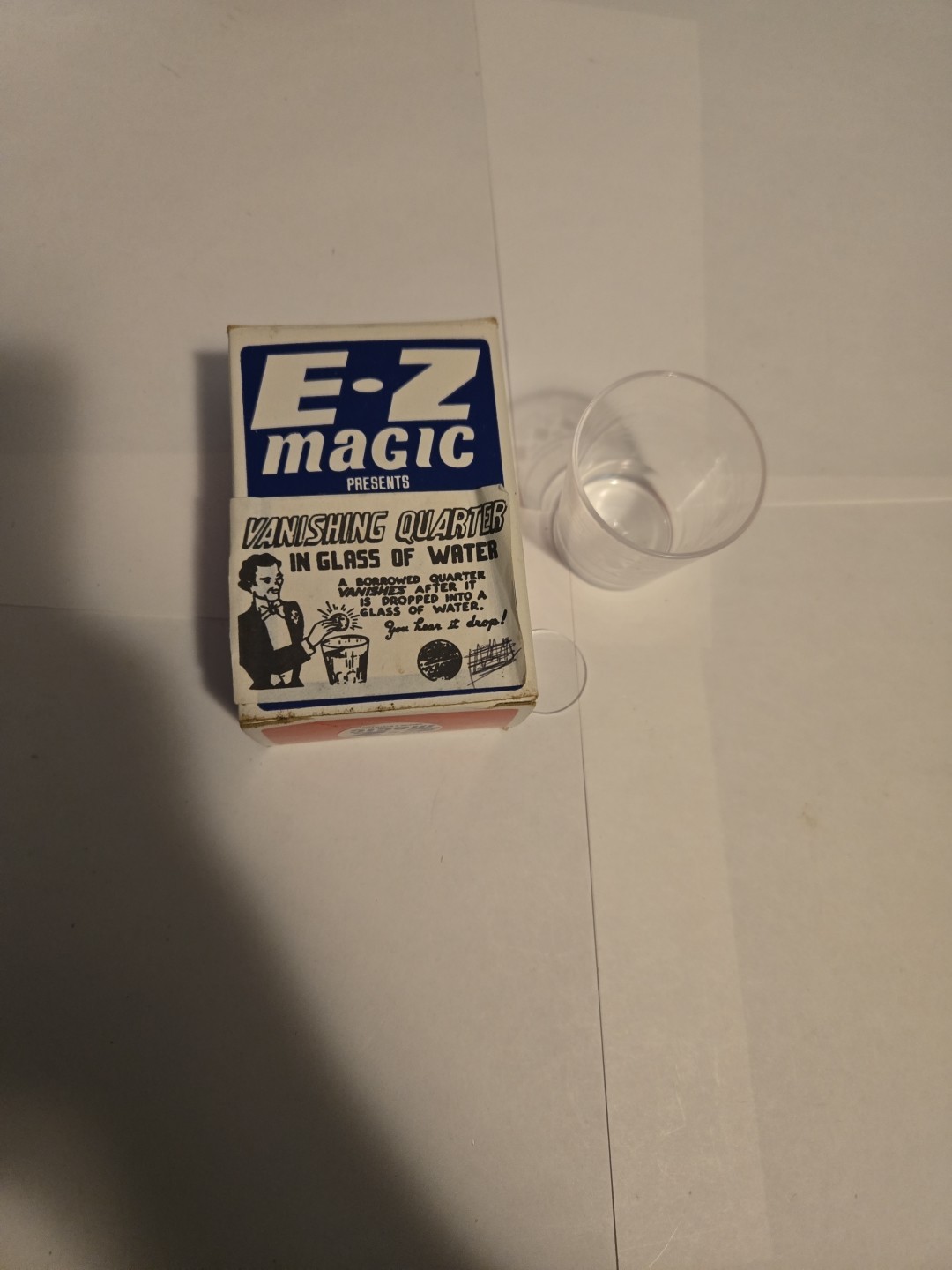 Vintage EZ Magic by Candy Factory Magic Vanishing Quarter In Water Glass