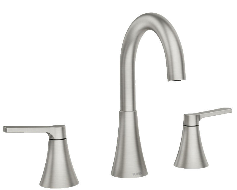 Moen Mikah 84312SRN Two-Handle High Arc Bathroom Faucet Brushed Nickel finish