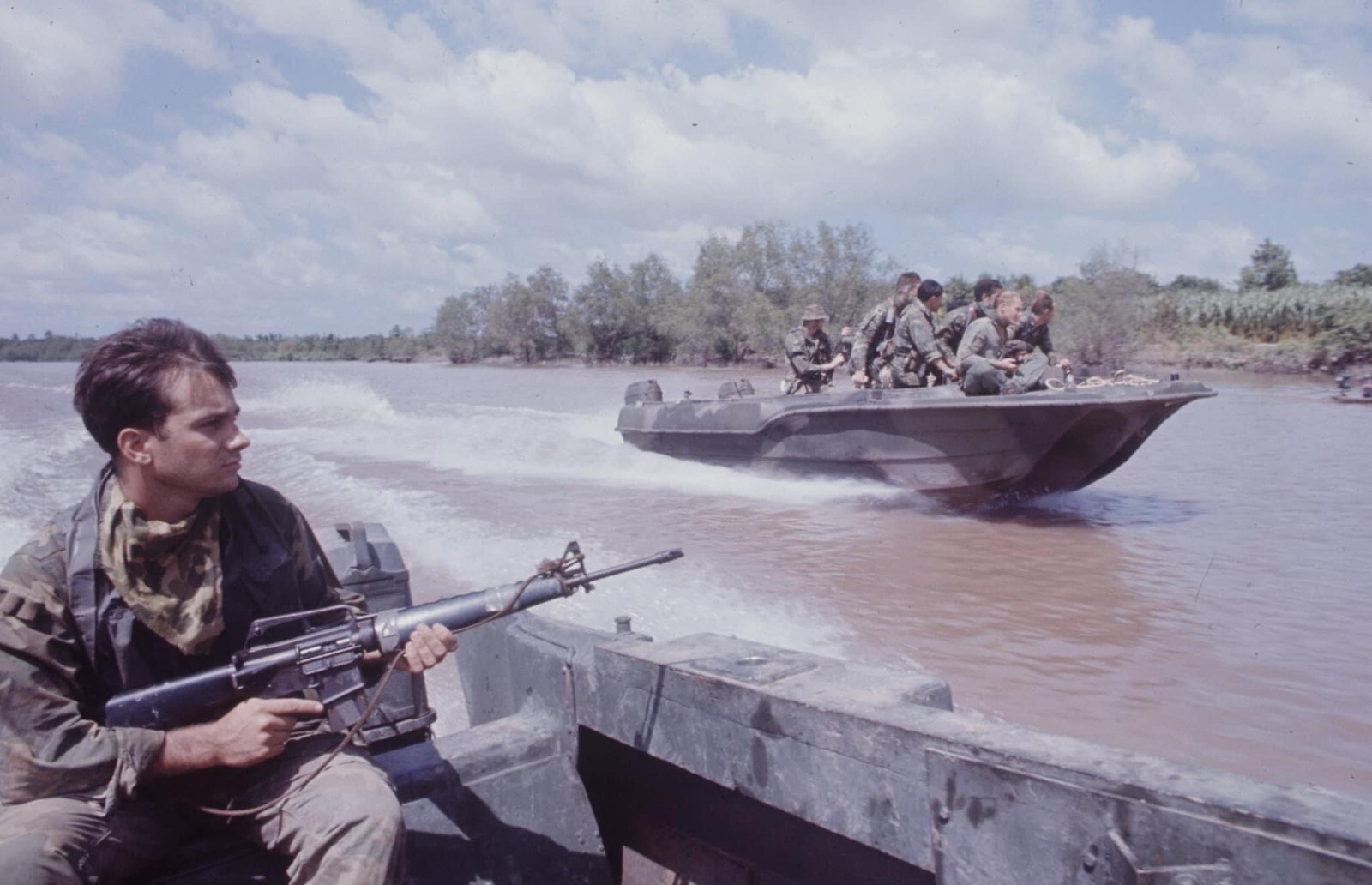 Vietnam War Photo  / US Navy SEALS in Action Vietnam Delta 1967 Southeast Asia