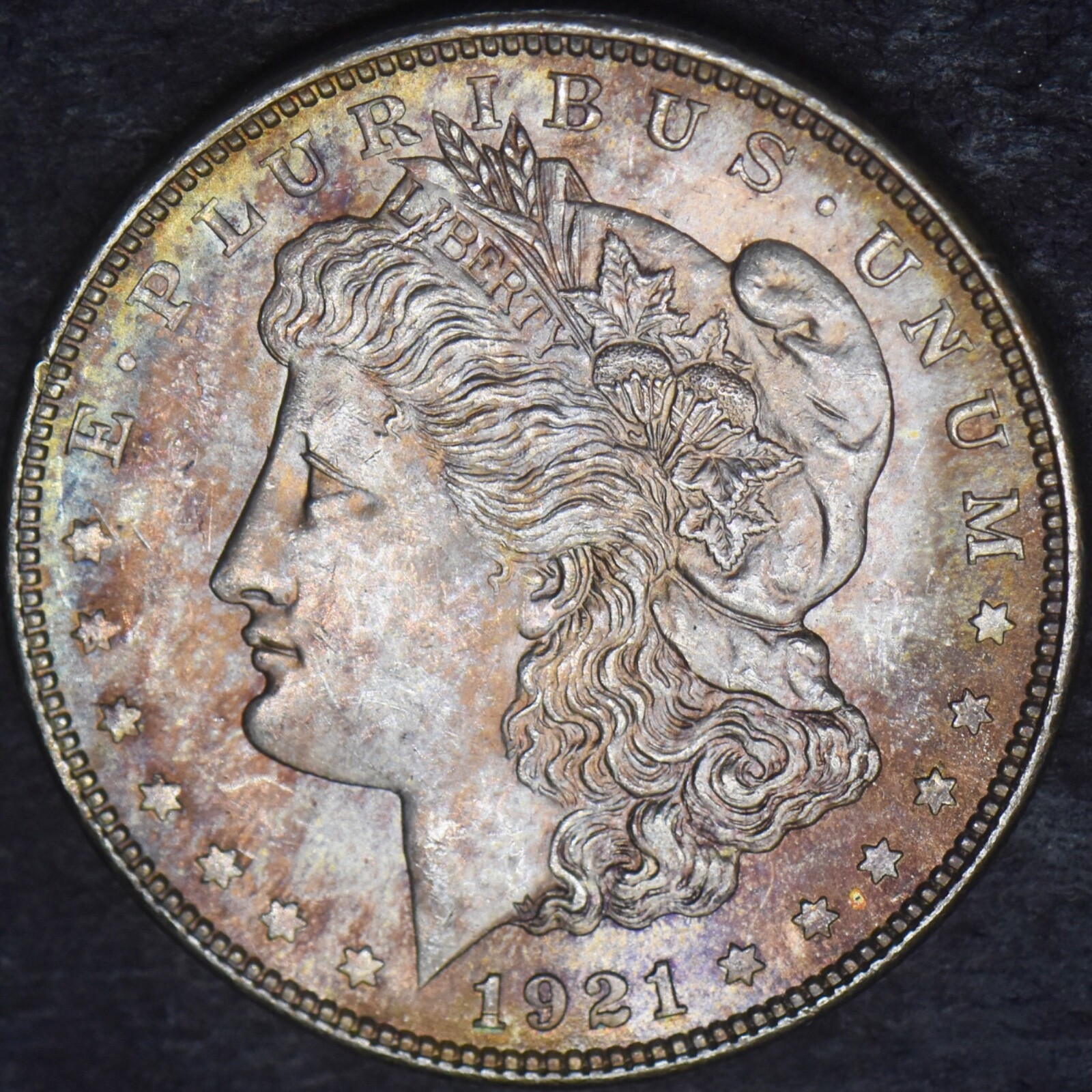 1921 Morgan Silver Dollar Toned - ✪COINGIANTS✪