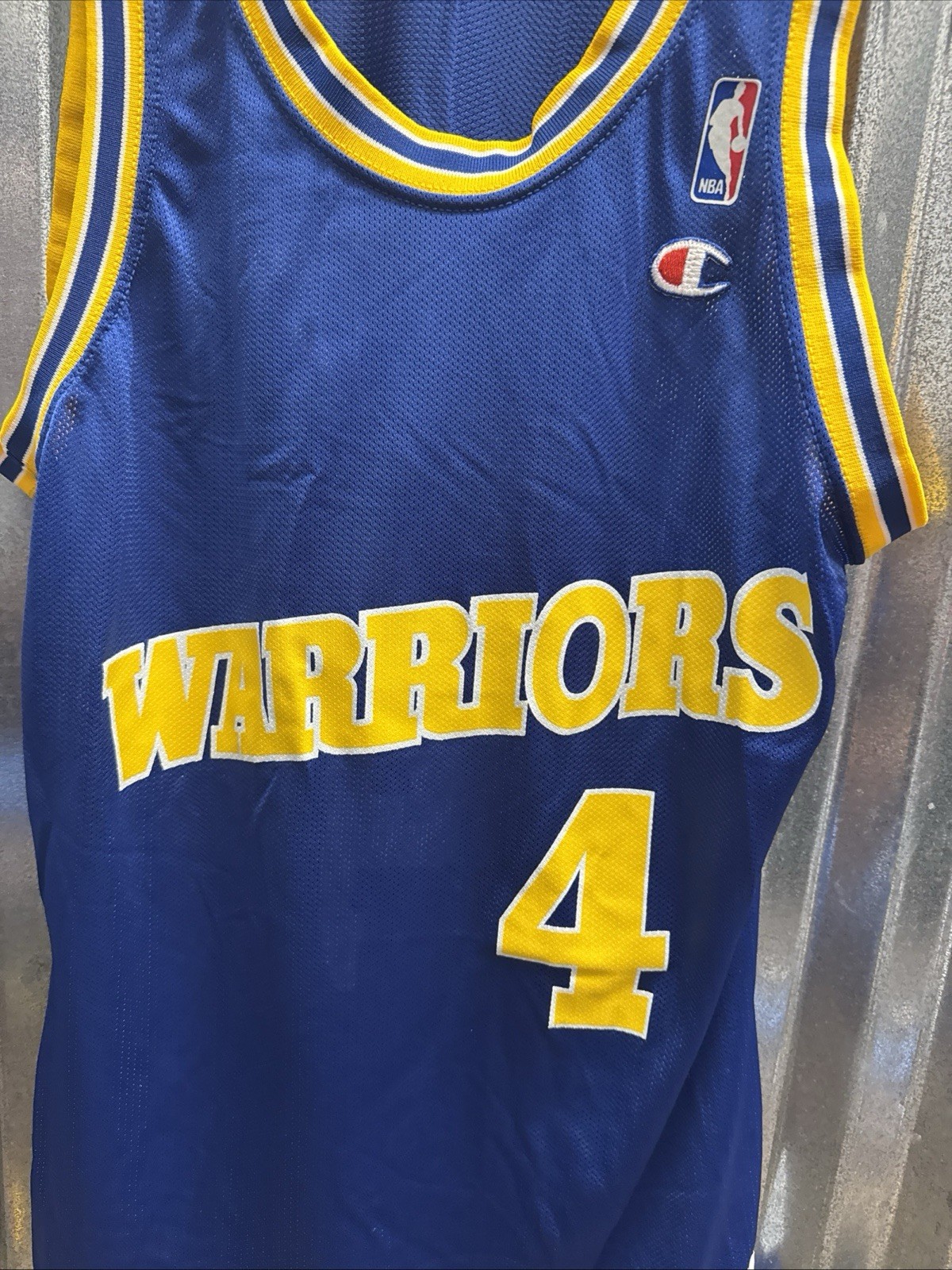 Vintage Champion NBA Golden State Warriors Chris Webber Medium Basketball Jersey
