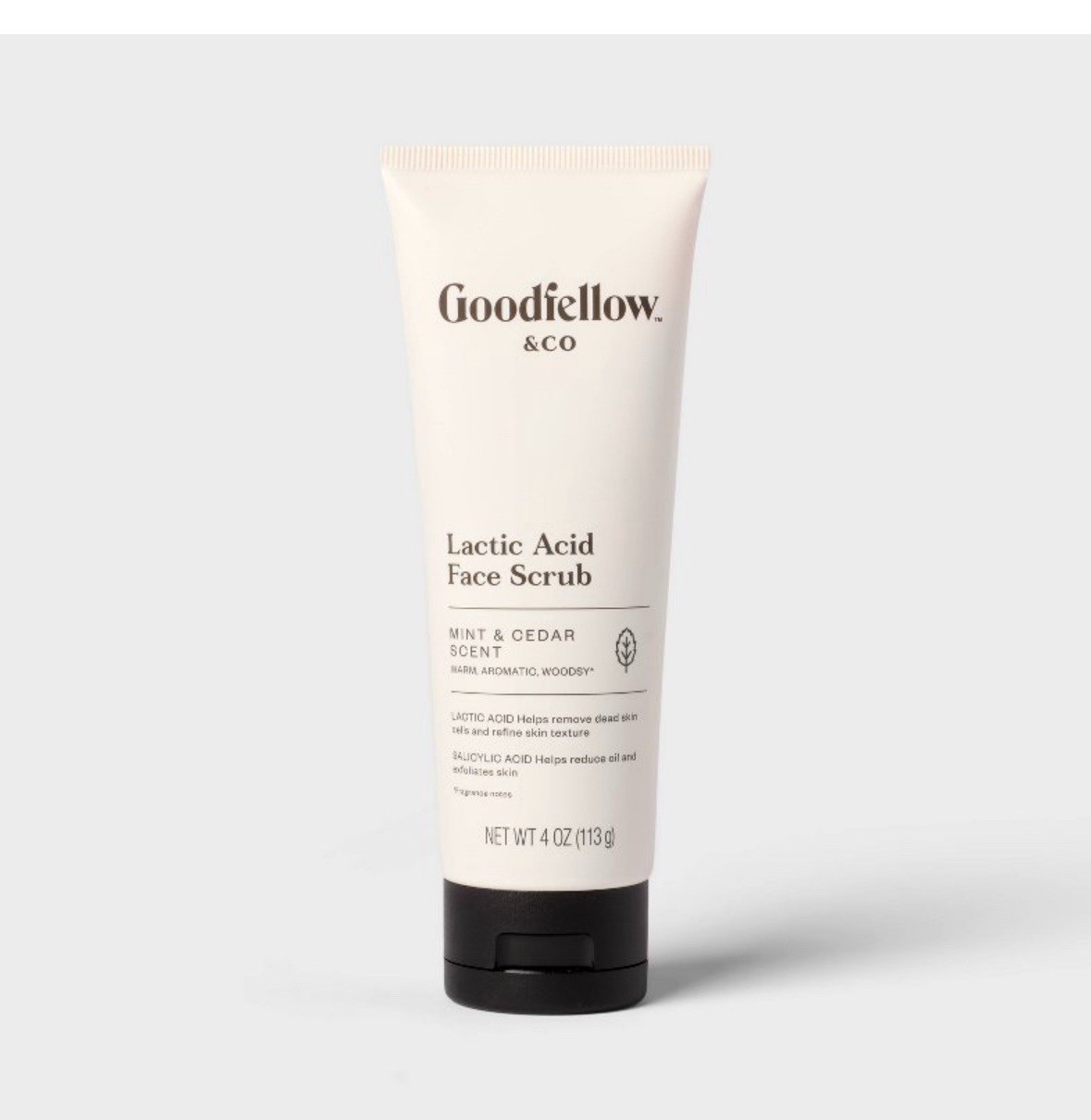 Goodfellow & Co Lactic Acid Face Scrub Mint & Cedar Scent 4 oz New