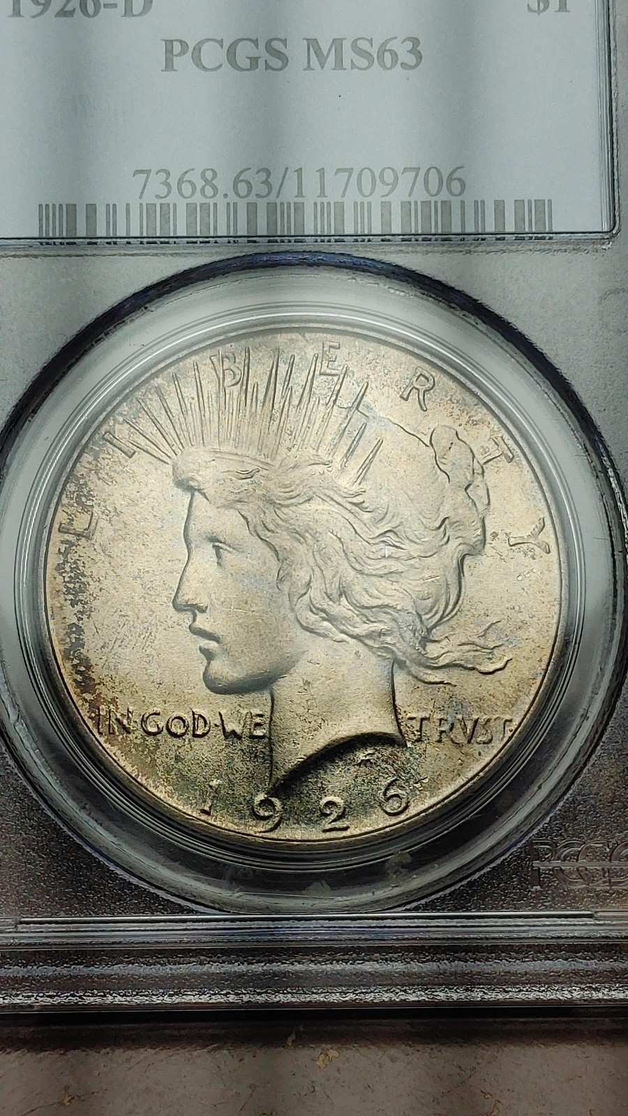 1926 D Peace Silver Dollar $1 PCGS MS63 5688