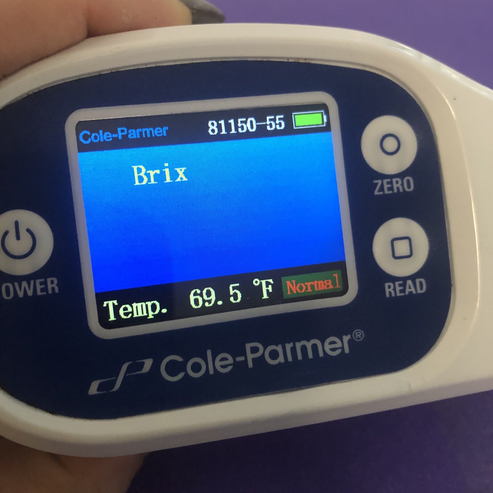 WORKING Cole-Parmer 81150-55 Digital Refractometer, 0 - 85% Brix