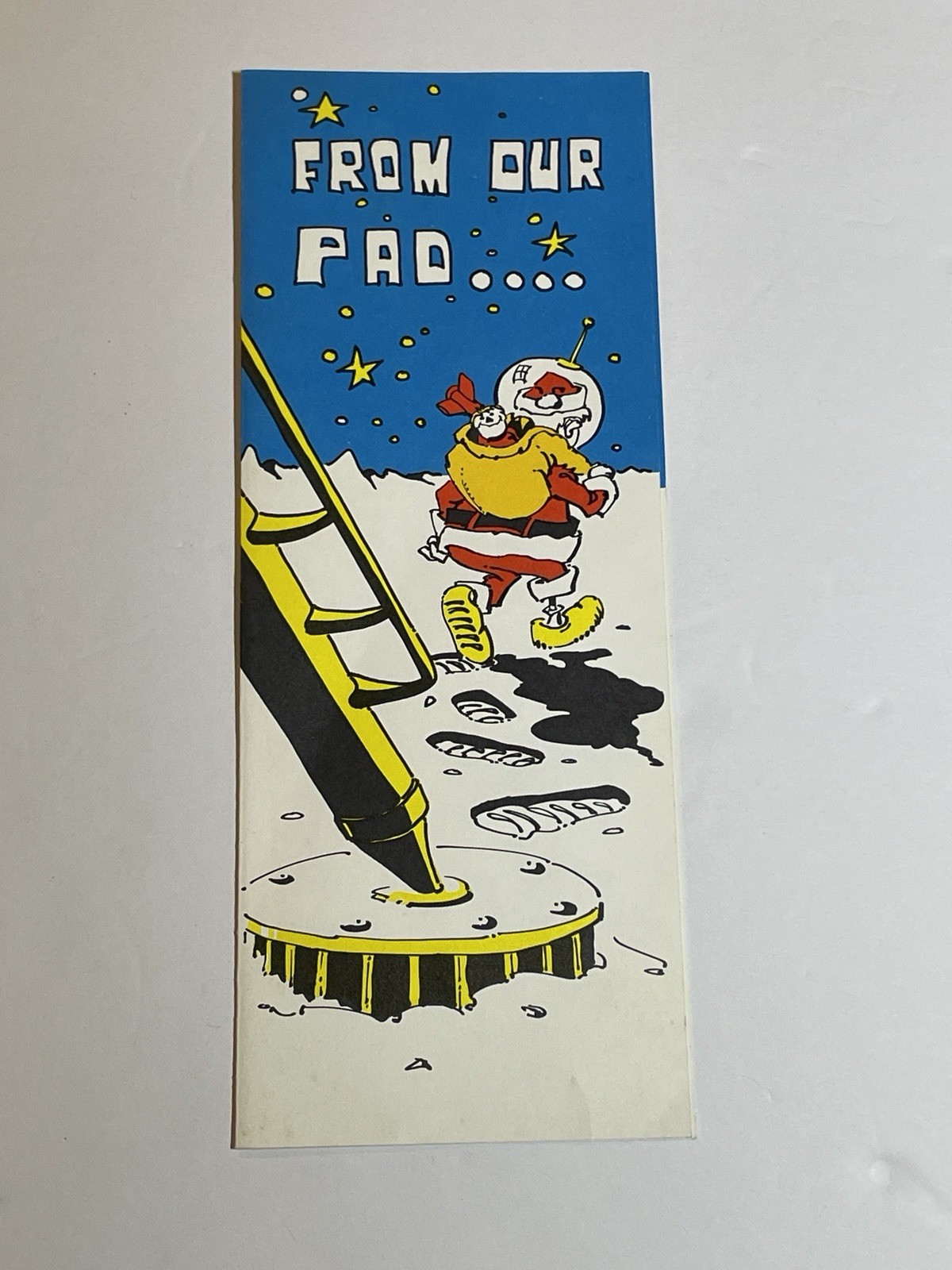 Estes Flying Model Rocket From Our Pad Xmas Card EX  Rocketry Rare Astron