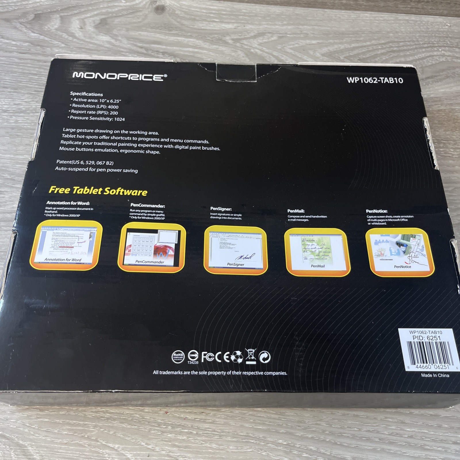 Monoprice Professional Tablet (model WP1062-TAB10)